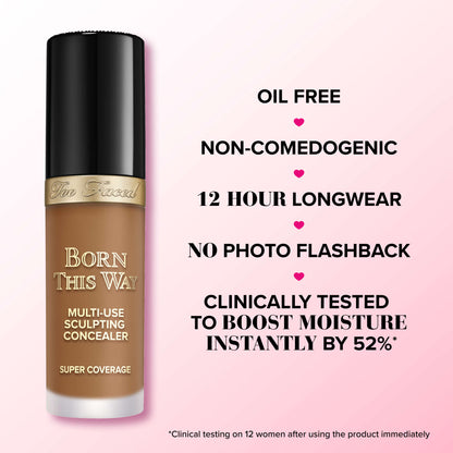 Too Faced Born This Way Super Coverage Concealer – Full Coverage, Hydrating & Multi-Use