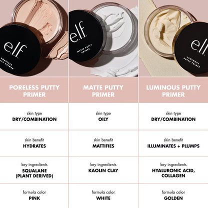 e.l.f Putty Primer Trio 100% Vegan & Cruelty Free - Beauty Icon -Pakistan