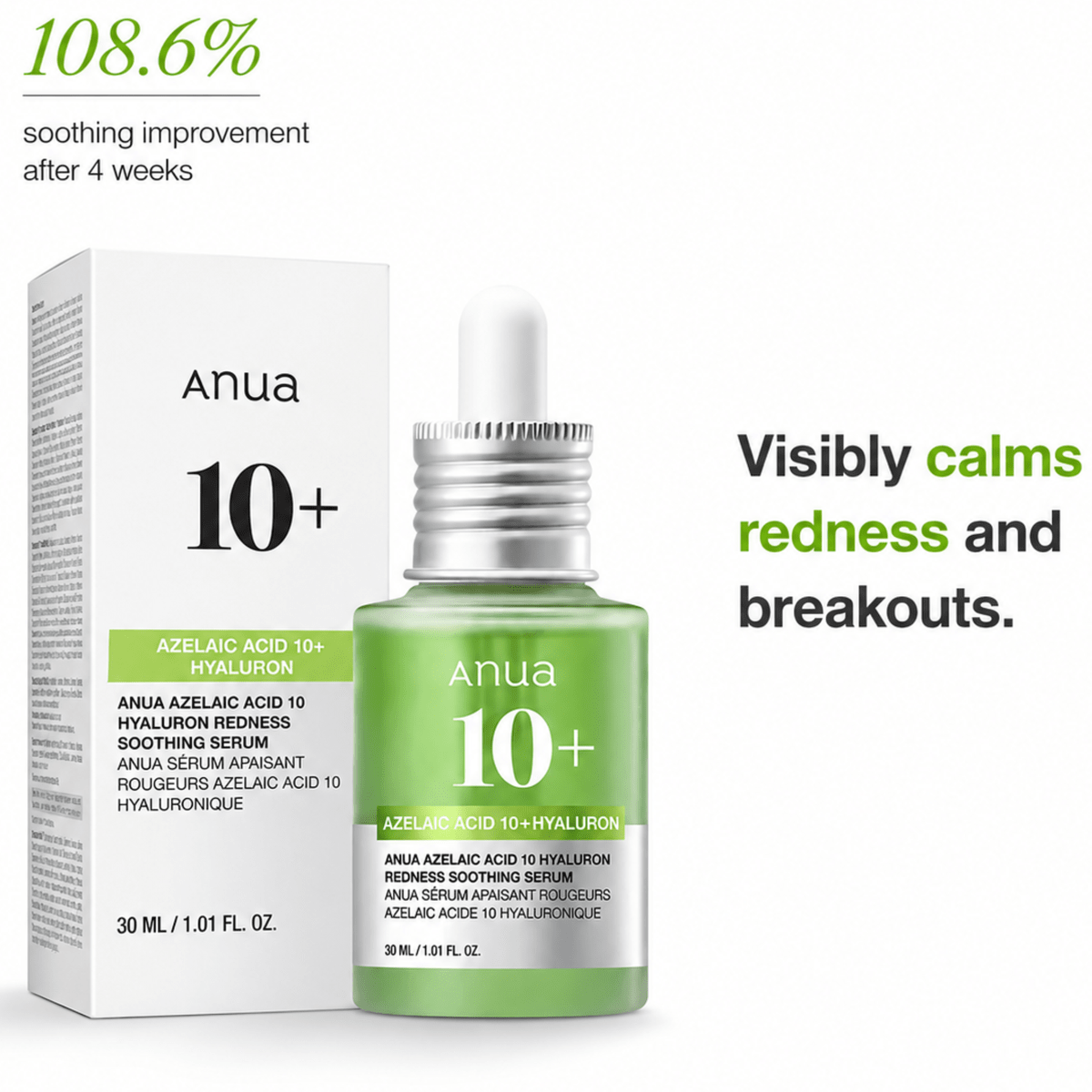 Anua Azelaic Acid 10 Hyaluron Redness Soothing Serum - Beauty Icon -