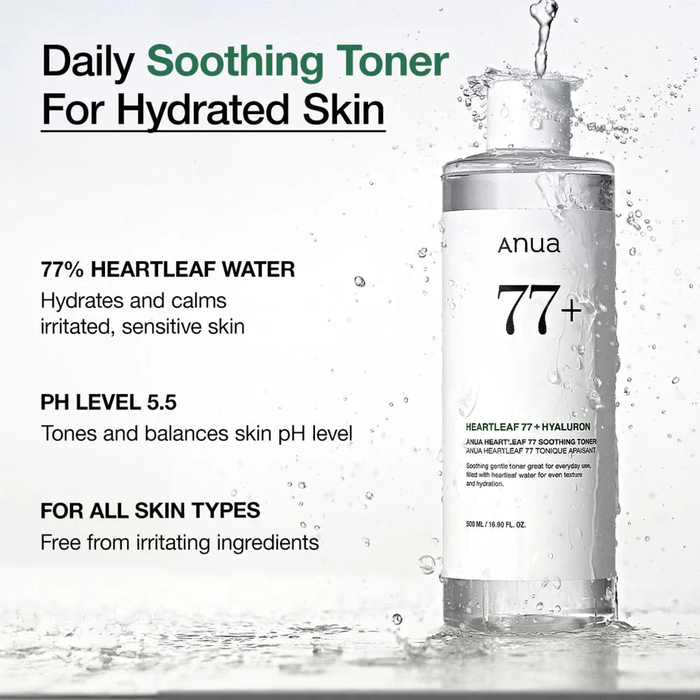 ANUA HEARTLEAF 77% SOOTHING TONER 250ml - Beauty Icon - 