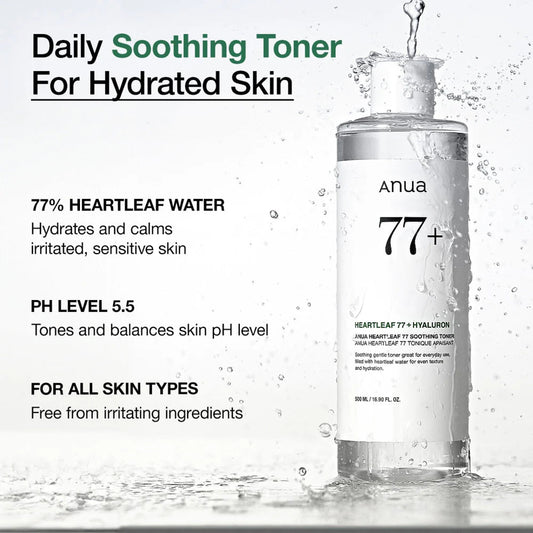 ANUA HEARTLEAF 77% SOOTHING TONER 250ml - Beauty Icon - 