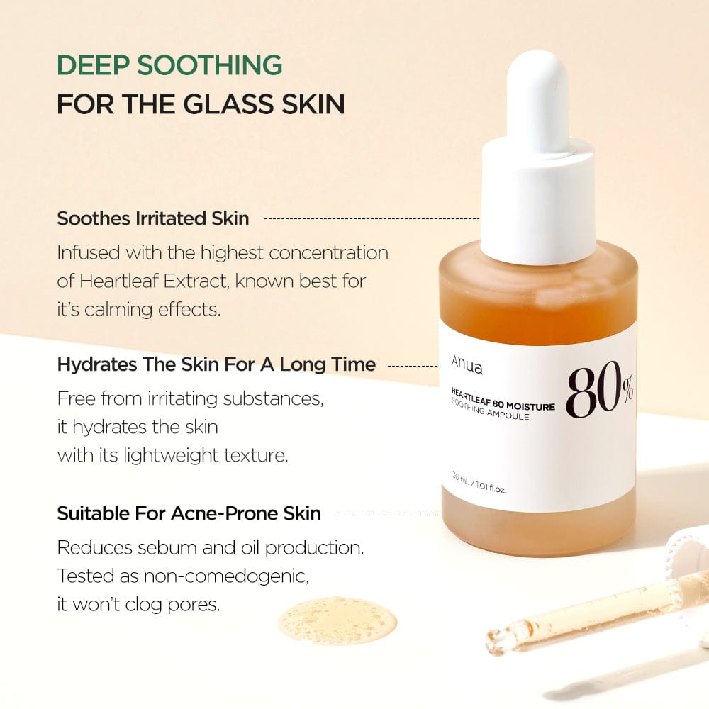 Anua heartleaf 80 moisture soothing Ampoule - Beauty Icon -