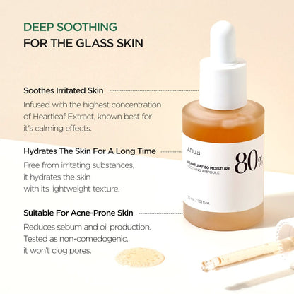 Anua heartleaf 80 moisture soothing Ampoule - Beauty Icon -