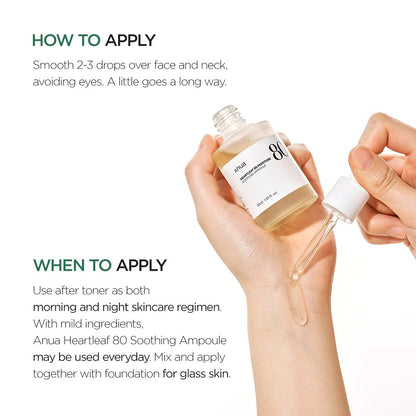 Anua heartleaf 80 moisture soothing Ampoule - Beauty Icon -