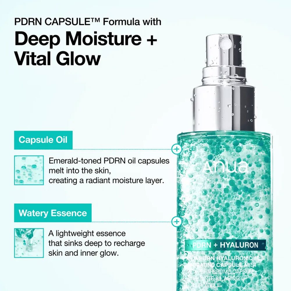 Anua PDRN Hyaluronic Acid Hydrating Capsule Mist 100ml - Beauty Icon - 