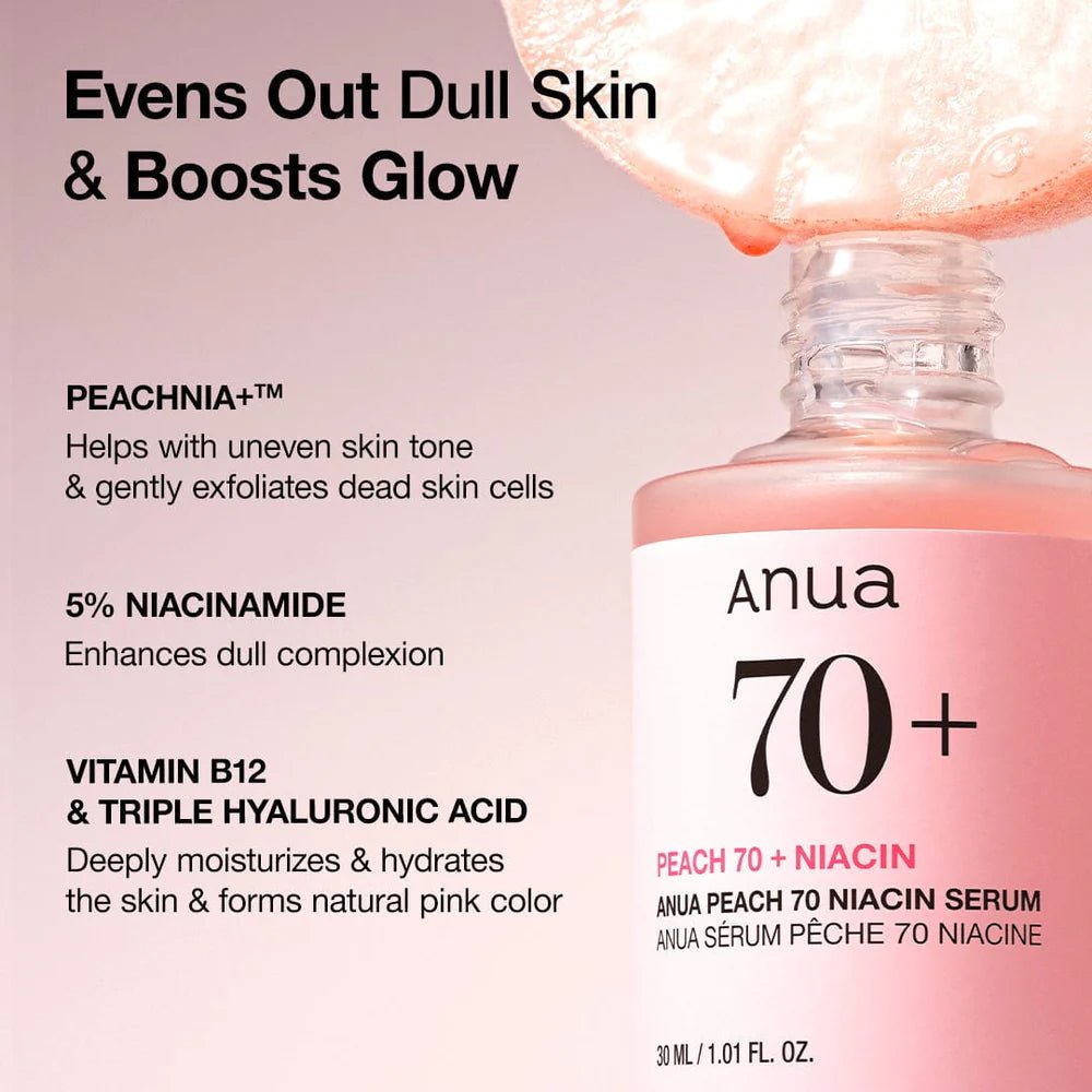 ANUA Peach 70% Niacinamide Face Serum 30ml - Beauty Icon - 