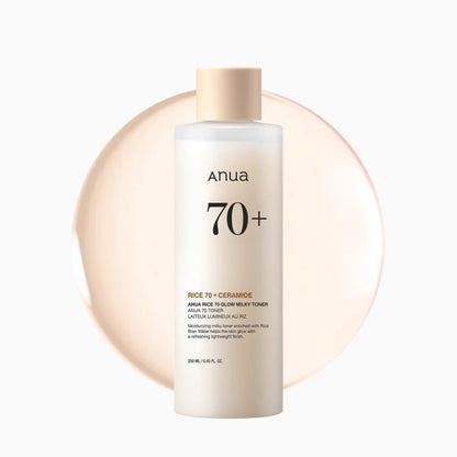 Anua Rice 70 + Ceramide Glow Milky Toner 250ml - Beauty Icon - 