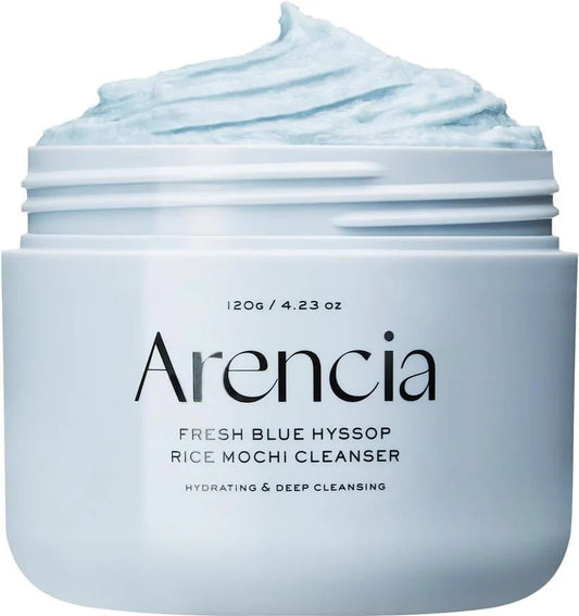ARENCIA Fresh Blue Hyssop Mochi Cleanser 120g - Beauty Icon - 