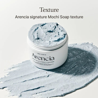 ARENCIA Fresh Blue Hyssop Mochi Cleanser 120g - Beauty Icon - 