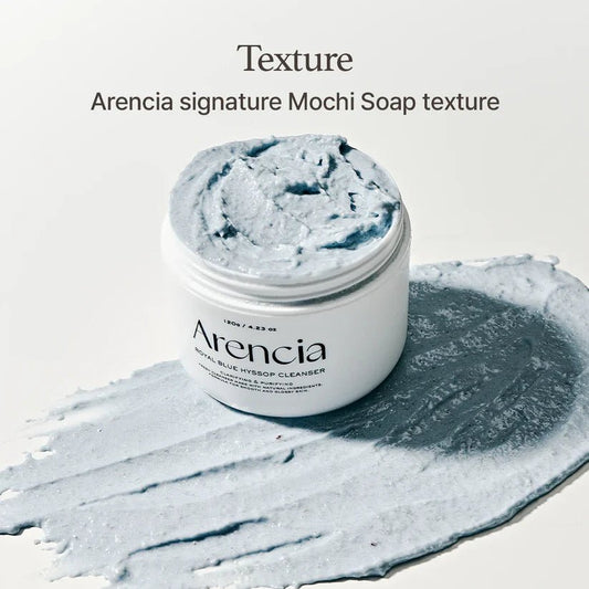 ARENCIA Fresh Blue Hyssop Mochi Cleanser 120g - Beauty Icon - 