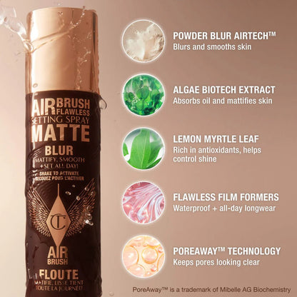 Charlotte Tilbury Airbrush Flawless Matte Blurring & Waterproof Setting Spray - Beauty Icon -