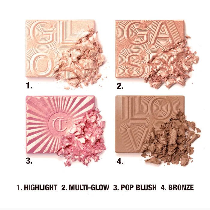 Charlotte Tilbury Glowgasm Face Palette – Radiant Highlighter & Blush - Beauty Icon - 