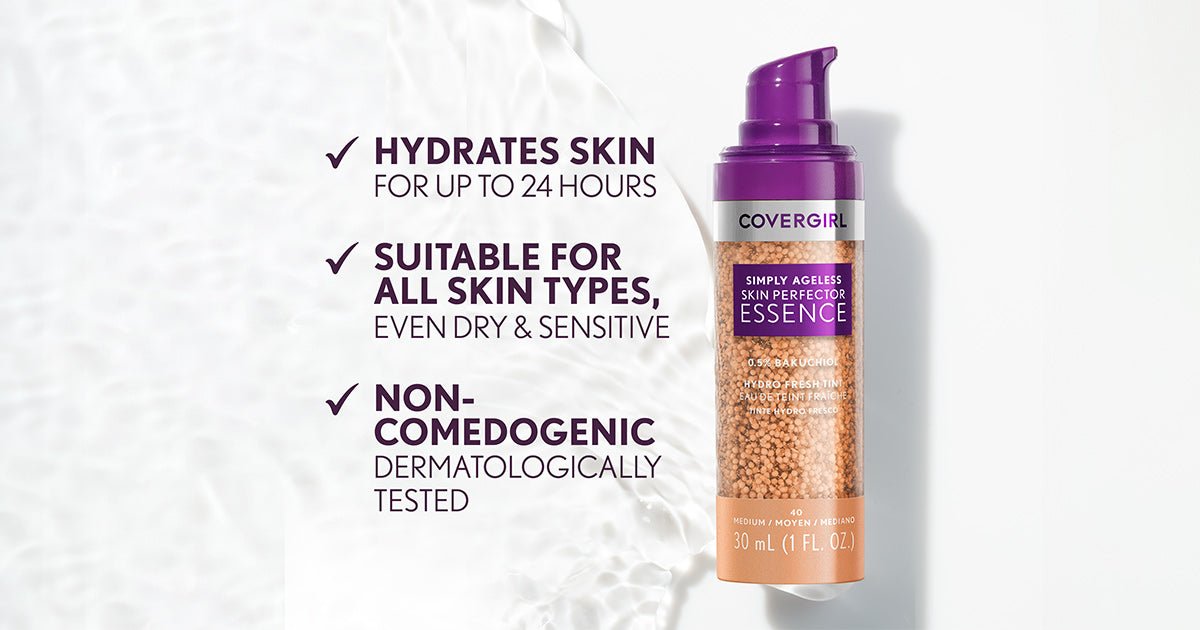 Covergirl Simply Ageless Skin Perfector Essence Foundation – Hydrating Anti - Aging Foundation (Original) - Beauty Icon