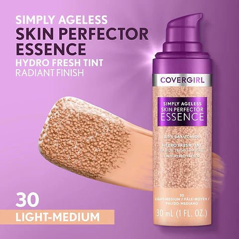 Covergirl Simply Ageless Skin Perfector Essence Foundation – Hydrating Anti - Aging Foundation (Original) - Beauty Icon