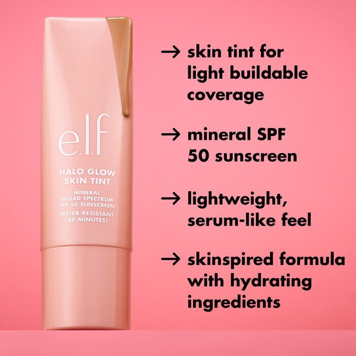 ELF Halo Glow Mineral Foundation Skin Tint Spf50 Pakistan - Beauty Icon - Face Makeup