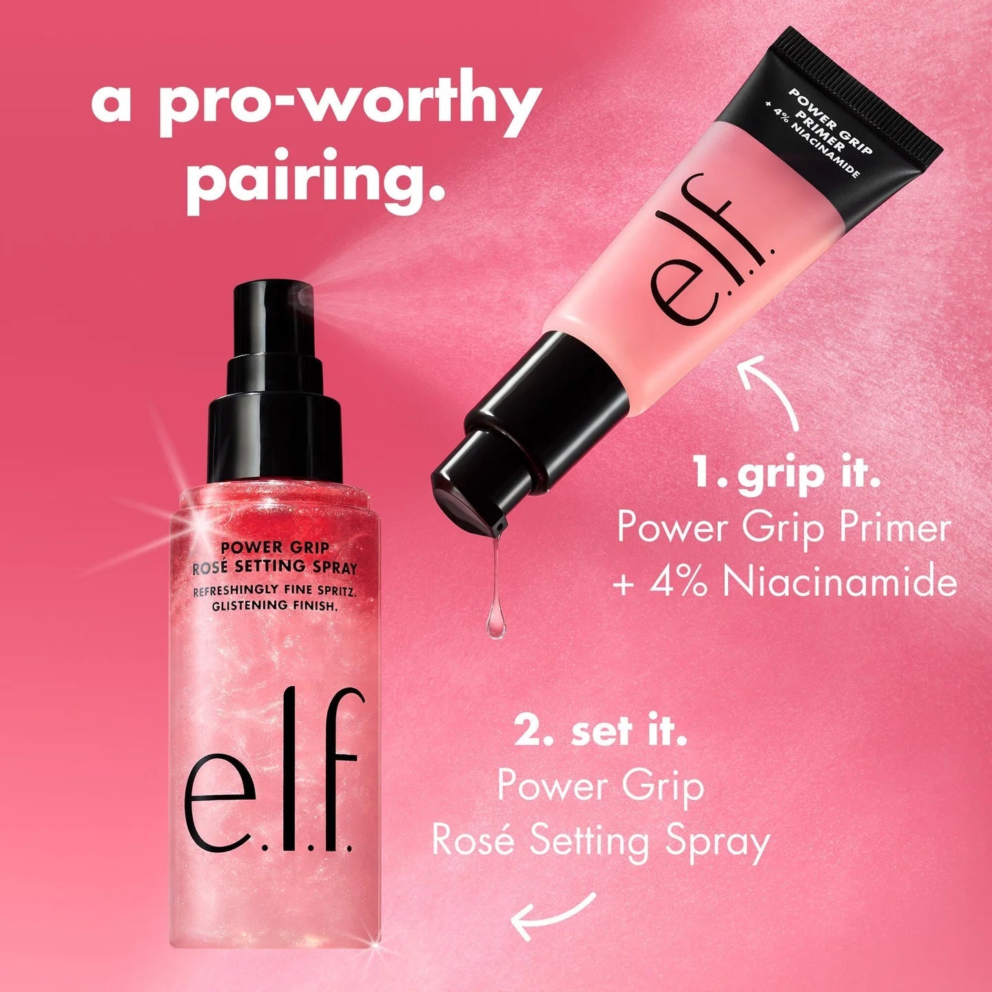 e.l.f. Power Grip Rosé Setting Spray - Beauty Icon -
