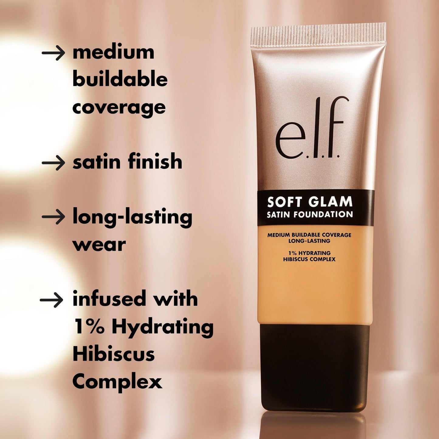 e.l.f. Soft Glam Foundation – Medium Coverage & Hydrating Formula | Buy in Pakistan - Beauty Icon - satin finish foundation
