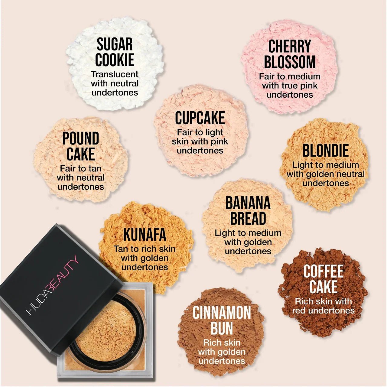 Huda Beauty Easy Bake Loose Baking & Setting Powder - Beauty Icon - LOOSE SETTING POWDER