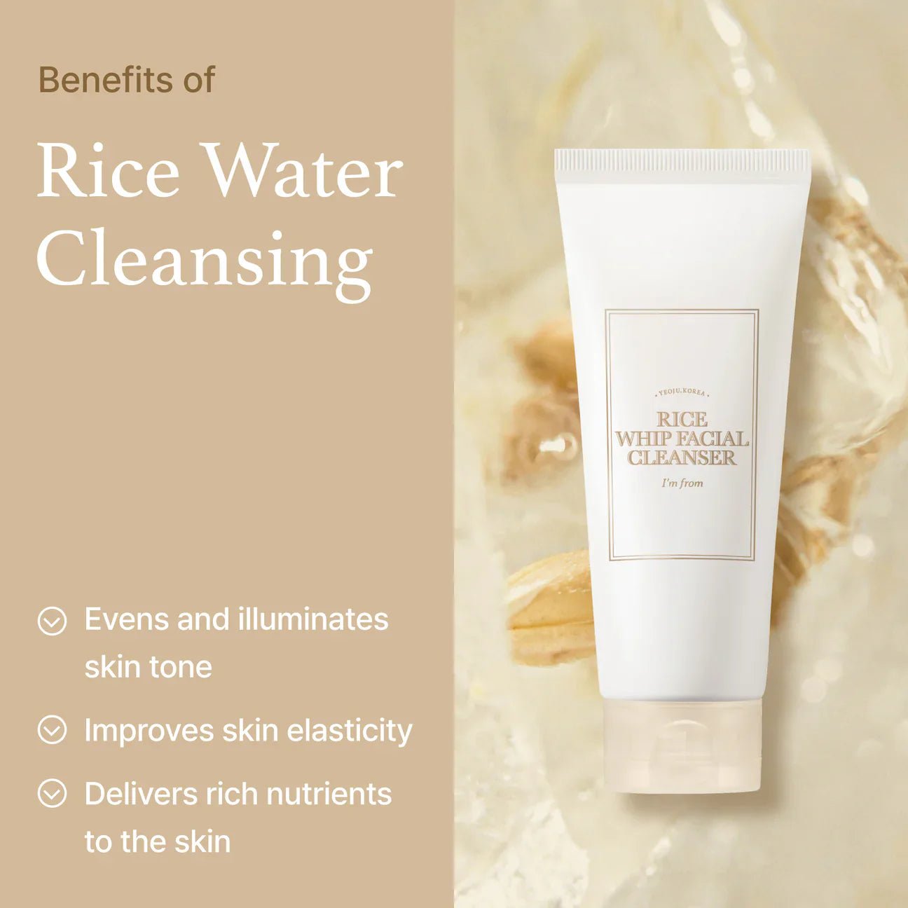 I'M FROM - Rice Whip Facial Cleanser - Beauty Icon - 