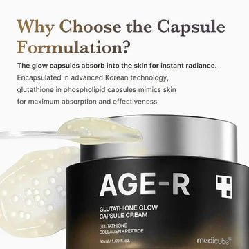 Medicube AGE-R Glutathione Glow Capsule Face Cream - Beauty Icon -