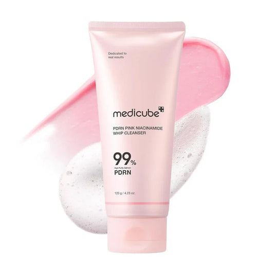 MEDICUBE PDRN PINK NIACINAMIDE WHIP CLEANSER (120G) - Beauty Icon - 
