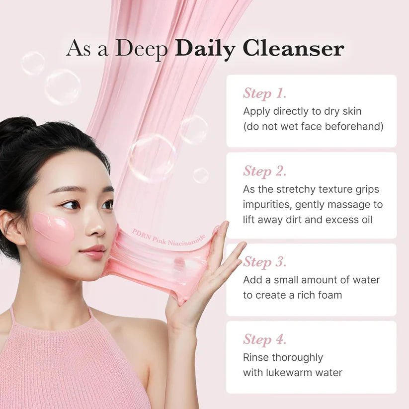 MEDICUBE PDRN PINK NIACINAMIDE WHIP CLEANSER (120G) - Beauty Icon - 