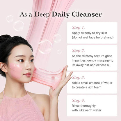 MEDICUBE PDRN PINK NIACINAMIDE WHIP CLEANSER (120G) - Beauty Icon - 