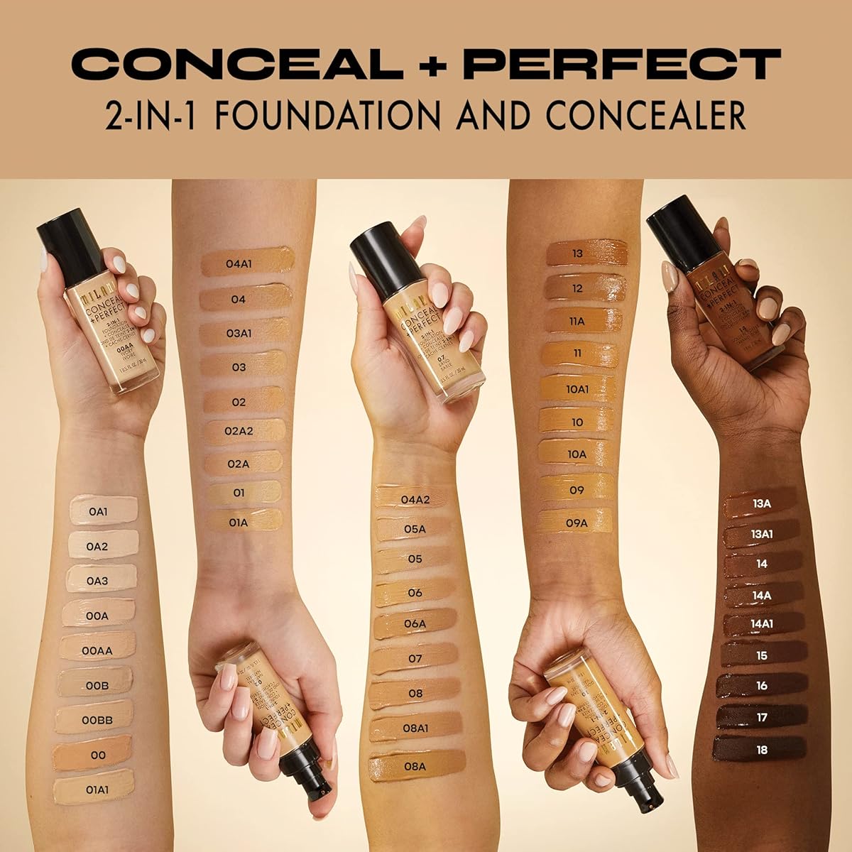 Milani Cosmetics Conceal + Perfect 2 - In - 1 Foundation + Concealer - Beauty Icon - 