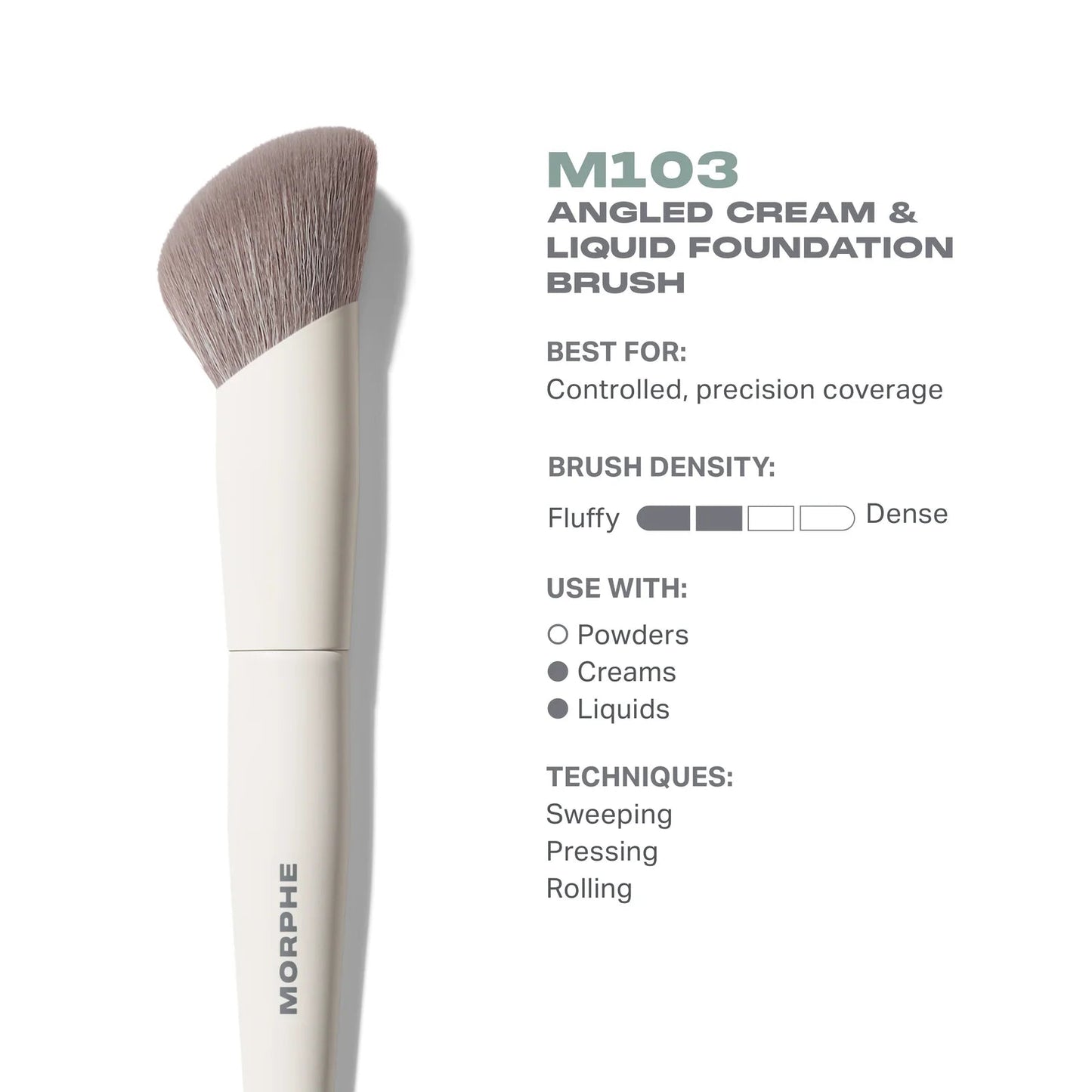 Morphe M103 Angled Cream & Liquid Foundation Brush Pakistan - Beauty Icon -