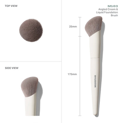 Morphe M103 Angled Cream & Liquid Foundation Brush Pakistan - Beauty Icon -