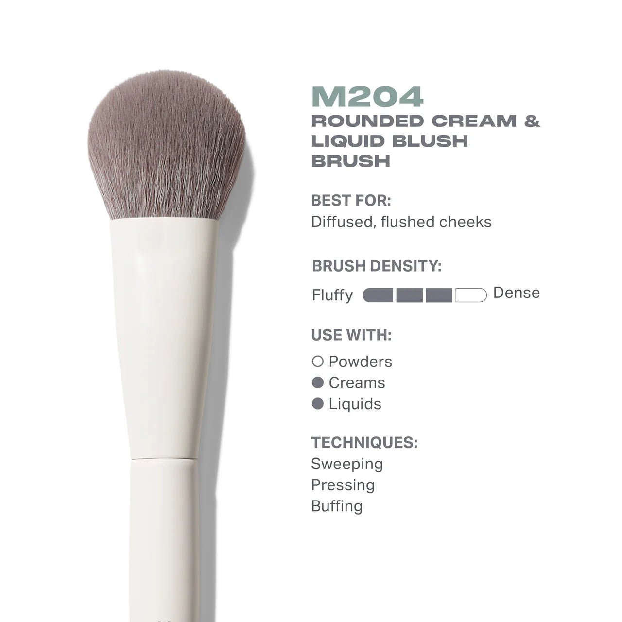 Morphe M204 Rounded Cream & Liquid Blush Brush - Beauty Icon -