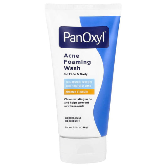 PanOxyl Acne Foaming Wash Benzoyl Peroxide 10% Maximum Strength (156g) - Beauty Icon - 