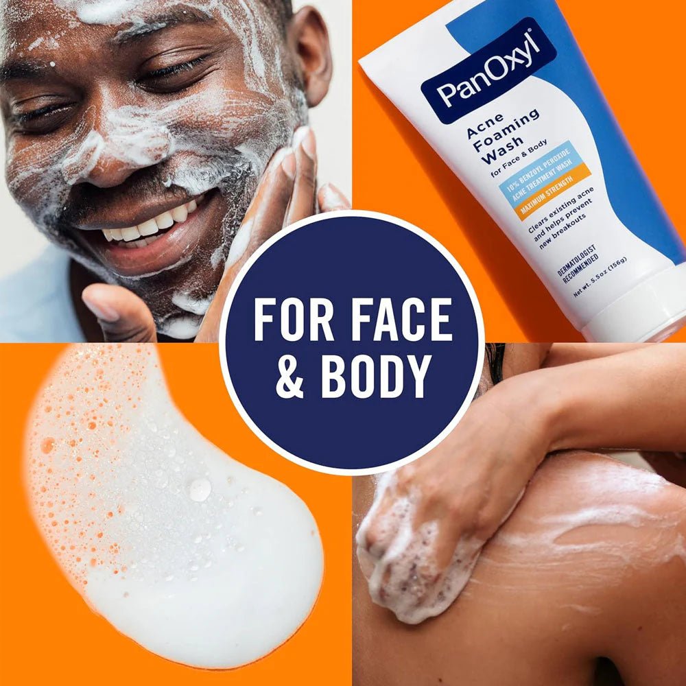 PanOxyl Acne Foaming Wash Benzoyl Peroxide 10% Maximum Strength (156g) - Beauty Icon - 