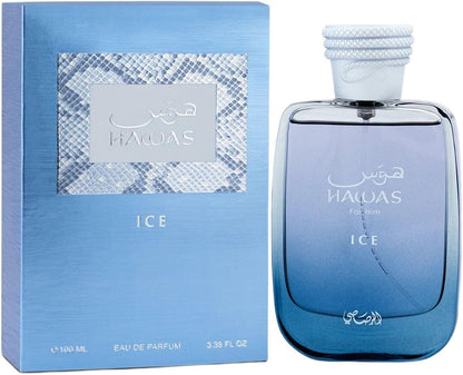 Rasasi Hawas Ice EDP Perfume for Men 100ml – Long - Lasting Fragrance - Beauty Icon - 
