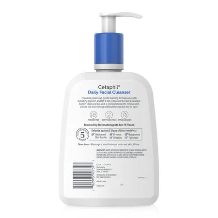 Cetaphil Daily Facial Cleanser 473ml pump bottle