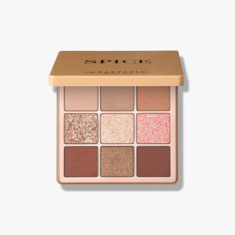 ABH Spice Mini Eyeshadow Palette open with warm shades