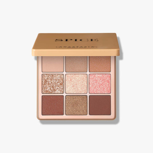 ABH Spice Mini Eyeshadow Palette open with warm shades