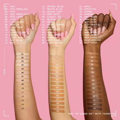 NYX Make Em Wonder Foundation Shades Pakistan — Beauty Icon