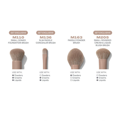 Morphe Iced Mocha 4-Piece Face Brush Set