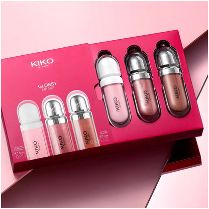 KIKO Milano Glossy Lip Gloss Set – 3D Hydra Lip Gloss Set