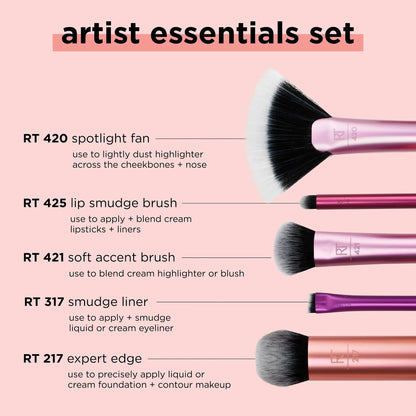 RT Artist Essentials Makeup Brush Set - Beauty Icon - 
