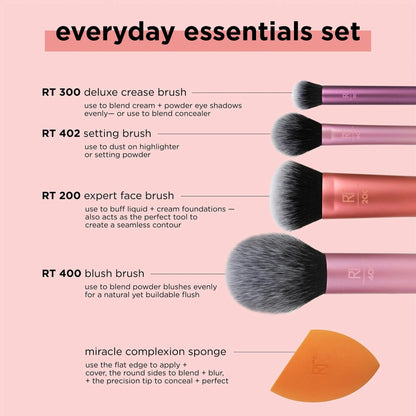 RT Everyday Essentials Makeup Brush Set - Beauty Icon - 