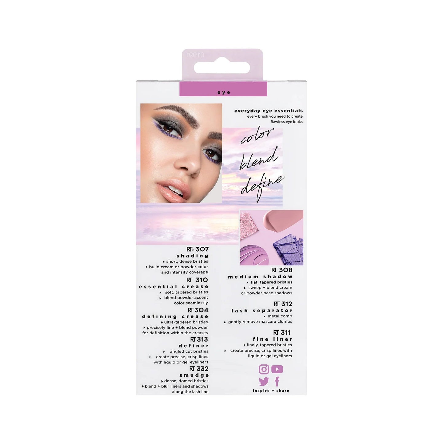 RT Everyday Eye Essentials Makeup Brush Set - Beauty Icon - 