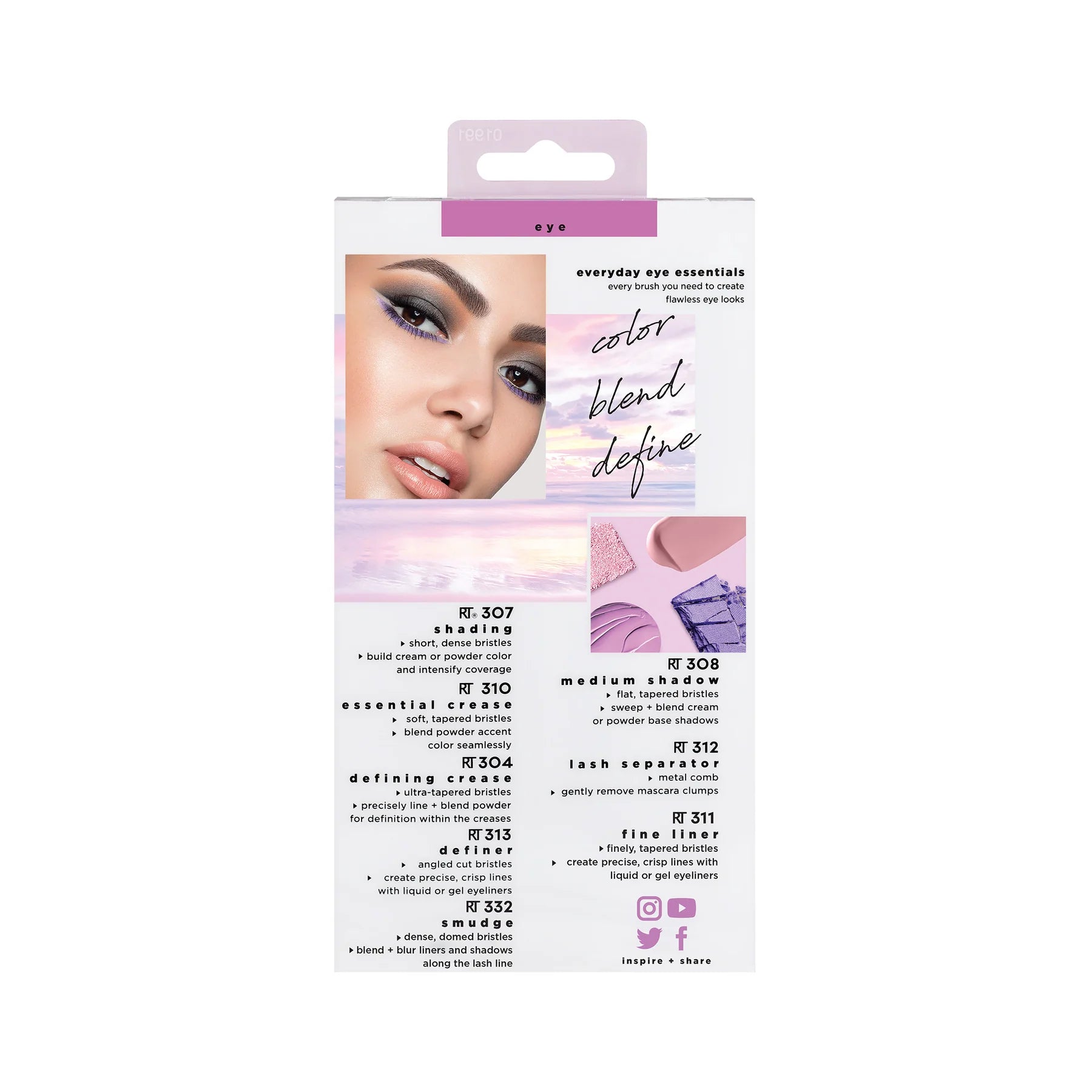 RT Everyday Eye Essentials Makeup Brush Set - Beauty Icon - 