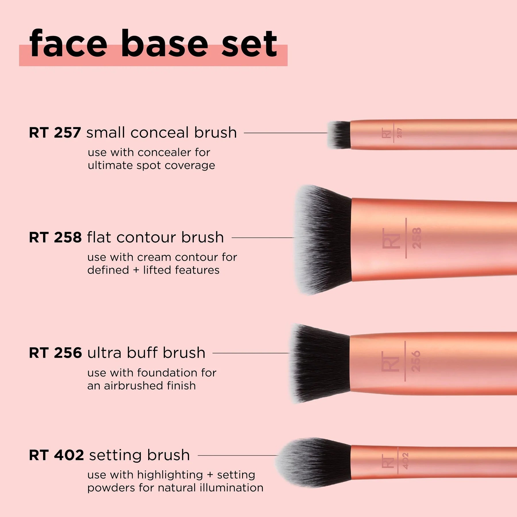 RT Face Base Makeup Brush Set - Beauty Icon - 
