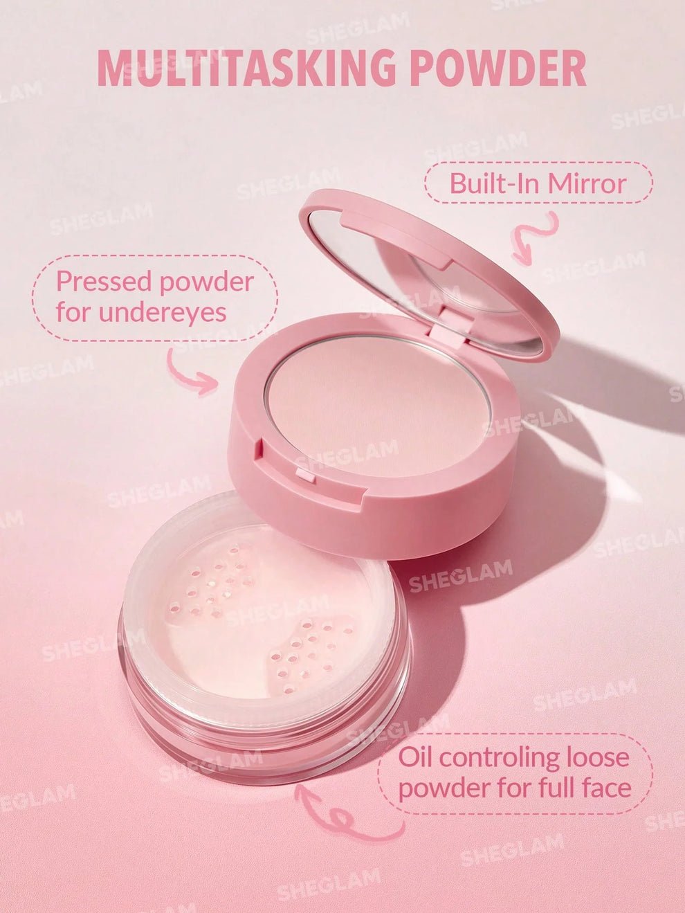 SHEGLAM Face Setting Powder Duo - Bubblegum - Beauty Icon - 