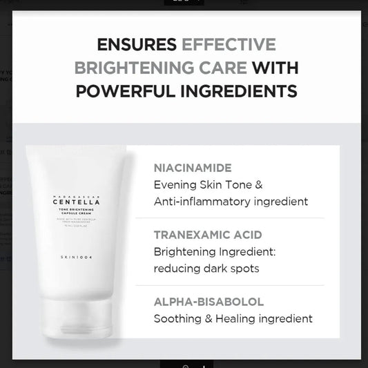 SKIN1004 Madagascar Centella Tone Brightening Capsule Cream 75ml - Beauty Icon - 